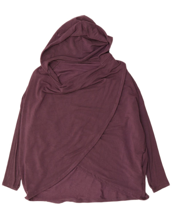 Athleta Womens Longline Oversized Hoodie Jumper UK 18 XL Purple Modal