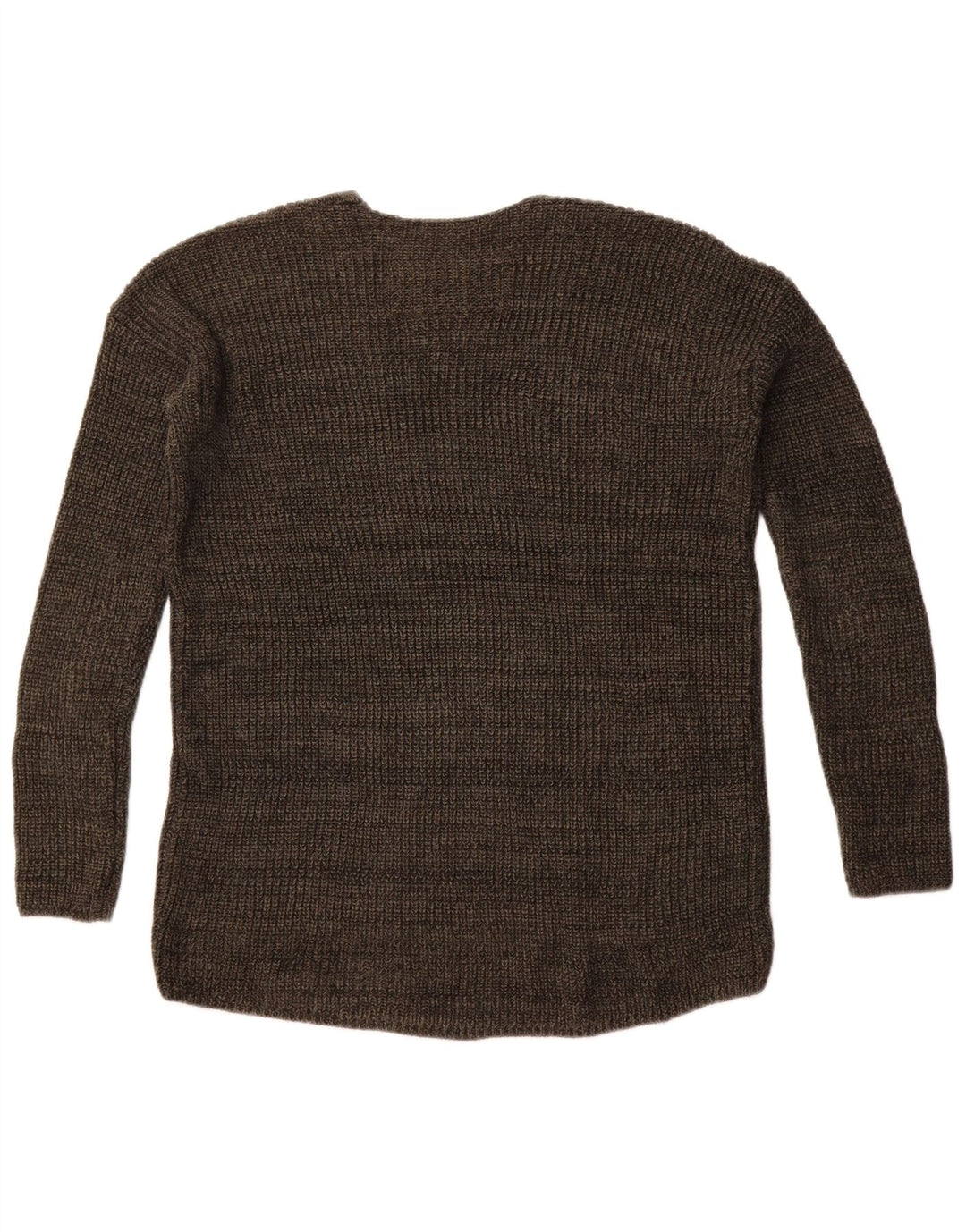 Superdry γυναικείο πουλόβερ μεγάλου μεγέθους V-λαιμόκοψη UK 6 XS Χακί βαμβακερό