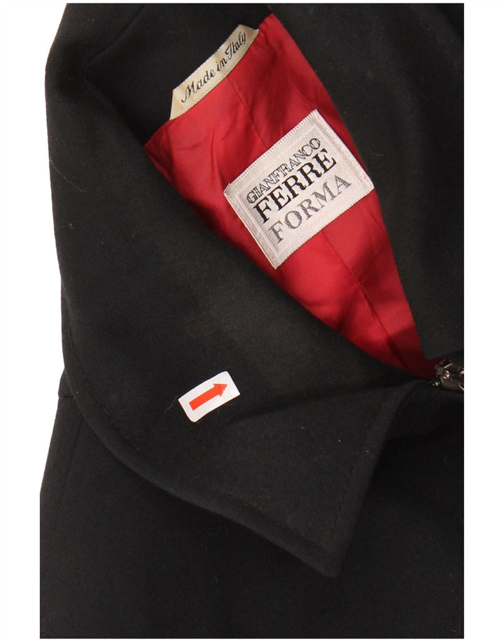 GIANFRANCO FERRE Γυναικείο Utility Jacket UK 18 XL Μαύρο Μάλλινο