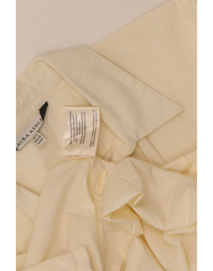 Laura Ashley Γυναικείο επίσημο πουκάμισο UK 12 μεσαίο μπεζ βαμβακερό