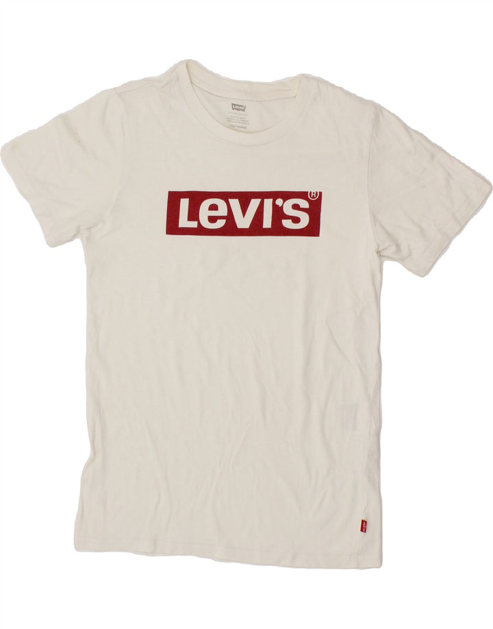 LEVI'S Mens Graphic T-Shirt Top 2XS White Cotton Vintage Levi's and Second-Hand Levi's from Messina Hembry 