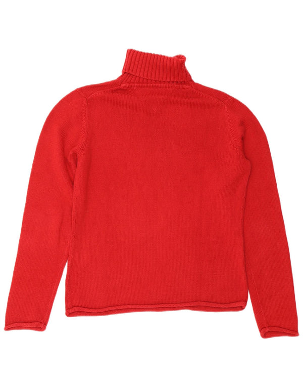 Tommy Hilfiger Γυναικείο πουλόβερ με ρολό λαιμόκοψη UK 14 μεγάλο κόκκινο
