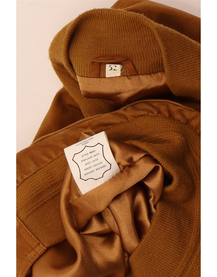 Vintage Ανδρικό Suede Bomber Jacket IT 52 XL Καφέ Δερμάτινο