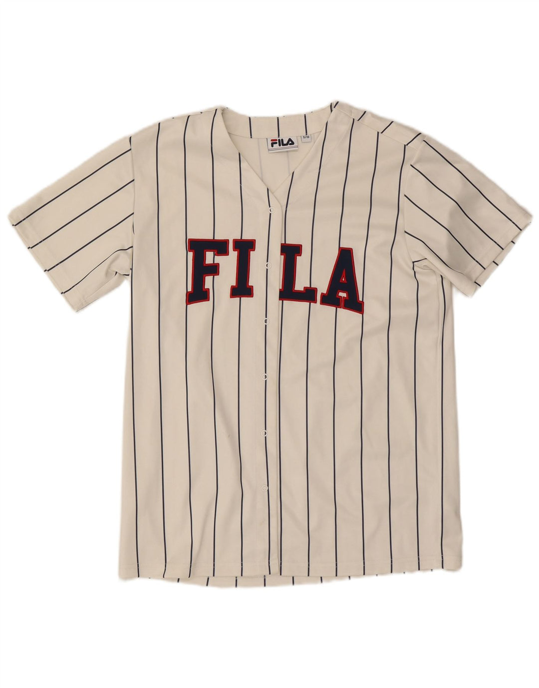 Fila Γυναικεία γραφικά Oversized Jersey Top 10 Small White ριγέ