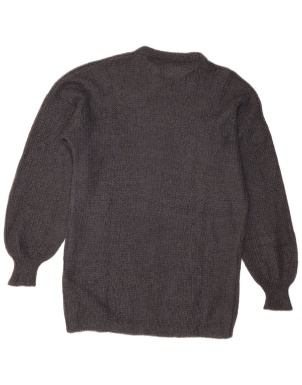 Vintage γυναικείο πουλόβερ με λαιμόκοψη UK 16 Large Grey