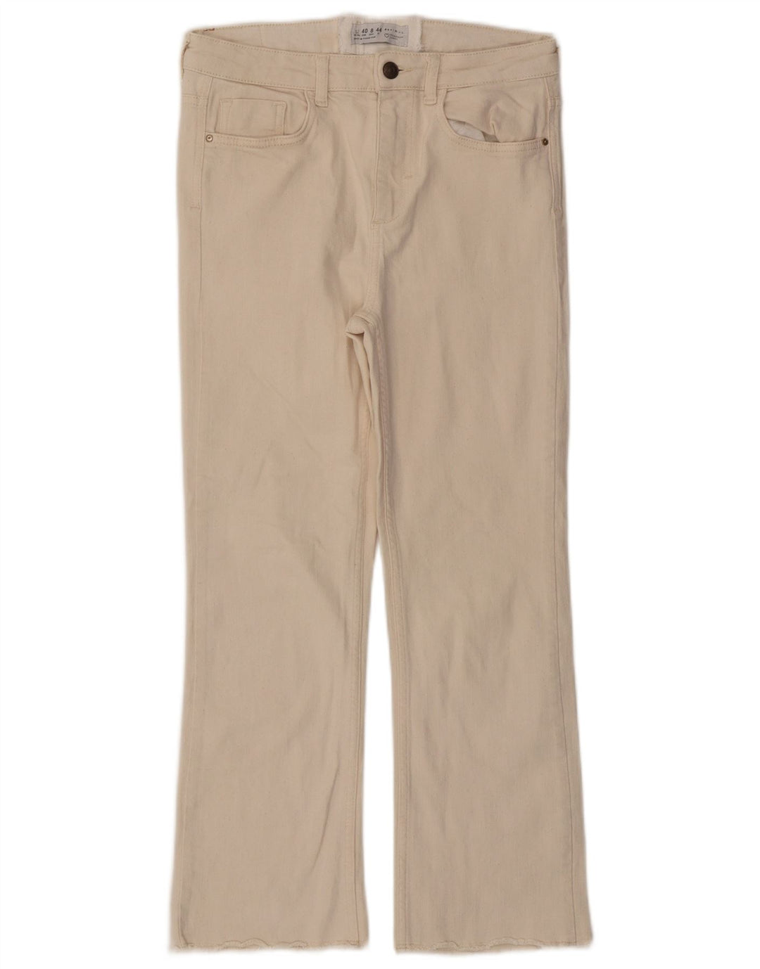 Zara Γυναικείο Cropped Jeans EU 40 Medium W28 L25 Beige