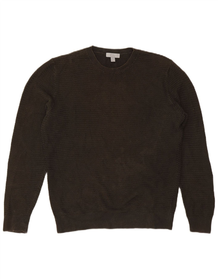 Ανδρικό πουλόβερ Cos Crew Neck Jumper Μεσαίο βαμβακερό χακί