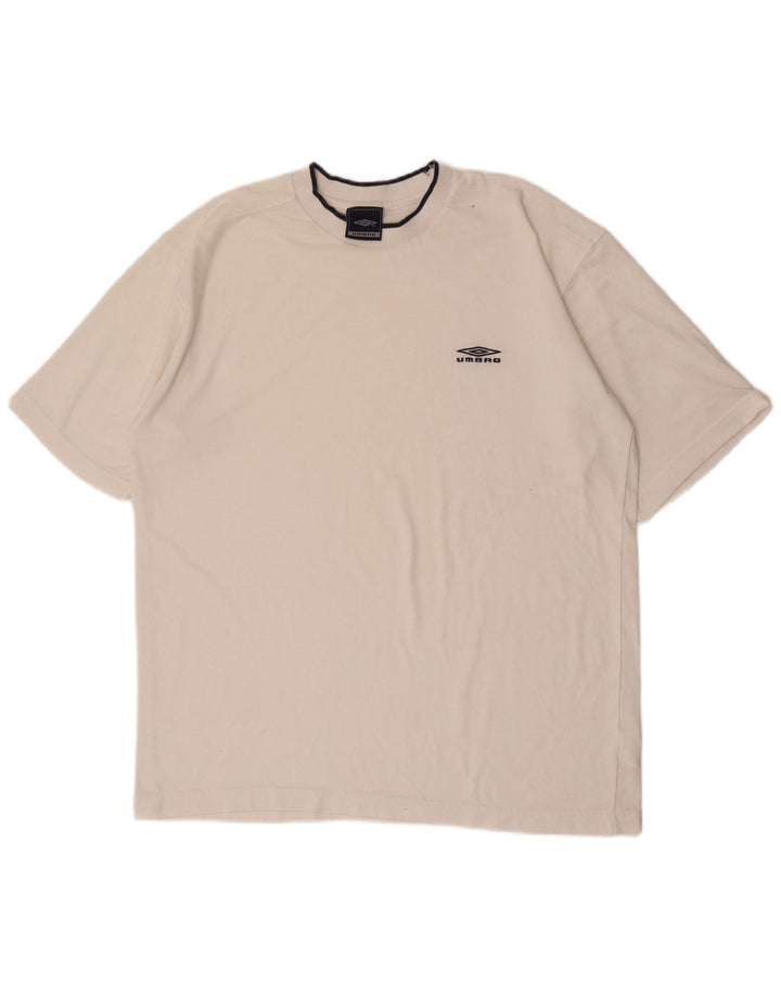 Ανδρικό γραφικό T-Shirt Umbro Top Large Off White Πολυεστέρας