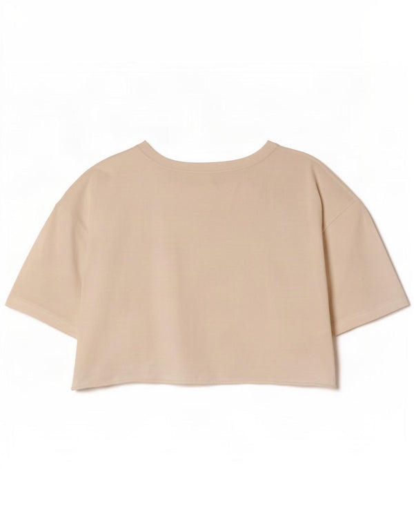 Zara Γυναικείο T-Shirt T-Shirt Top UK 14 Medium White Βαμβακερό