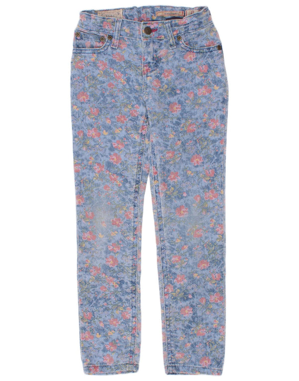 Polo Ralph Lauren Girls BOWERY Skinny Jeans 5-6 ετών Μπλε φλοράλ βαμβακερό
