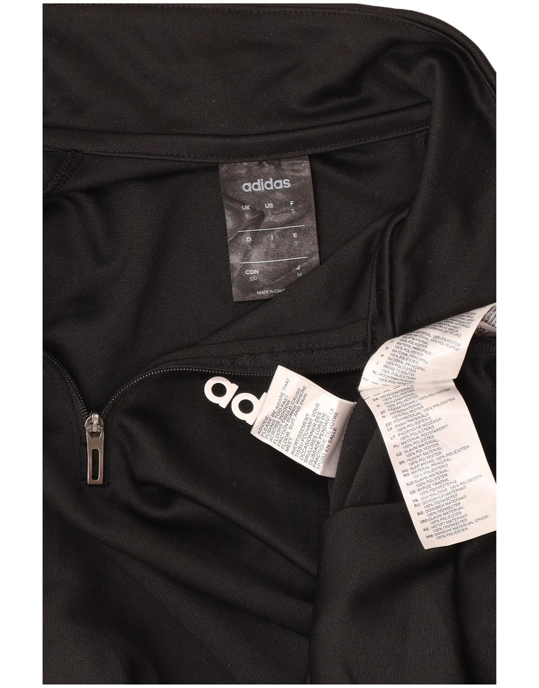 Ανδρική φόρμα πουλόβερ με φερμουάρ Climalite Adidas Top Small Black Polyester