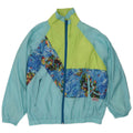 Vintage Γυναικείο Abstract Pattern Rain Jacket IT 40/42 Medium Blue