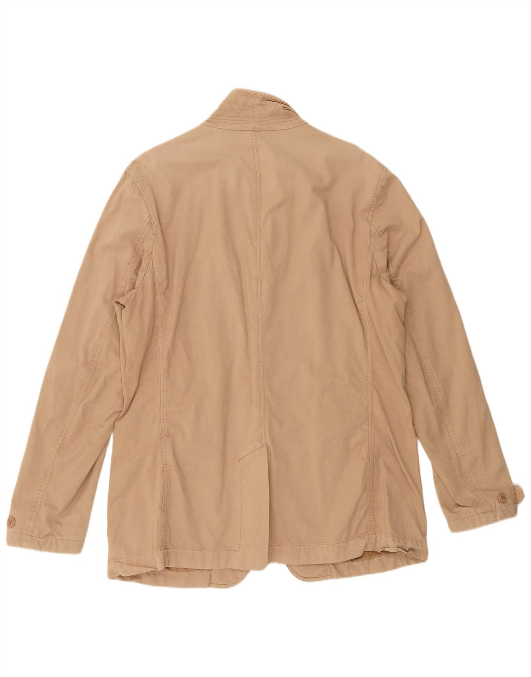 Woolrich Mens Utility Jacket UK 44 2XL Beige Cotton