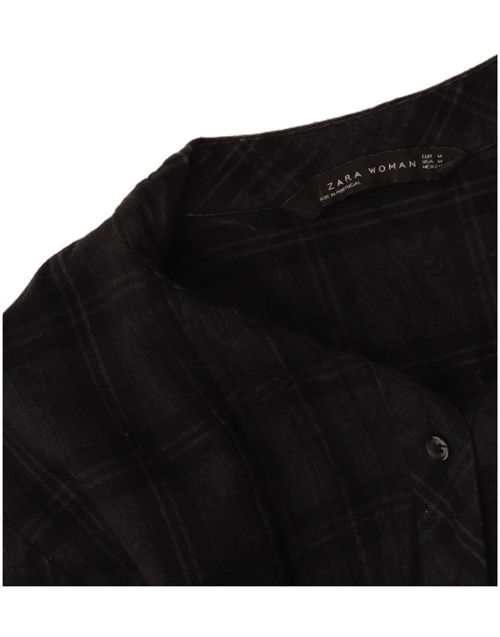 Γυναικείο μακρυμάνικο φόρεμα Zara Shift UK 14 Μεσαίο γκρι τσεκ