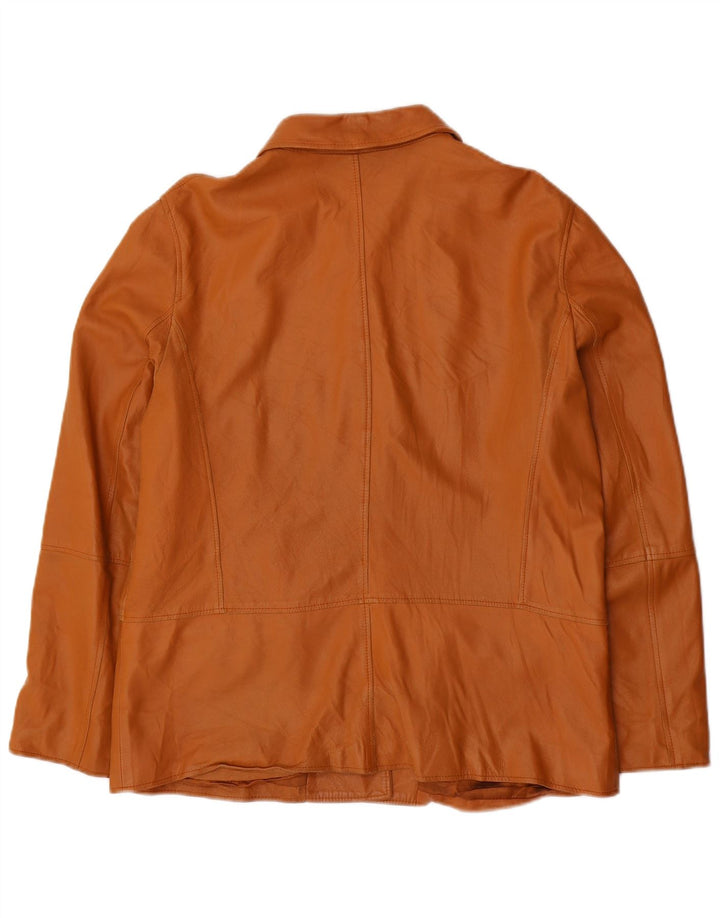 Marella Γυναικείο Δερμάτινο Μπουφάν UK 16 Large Brown Δερμάτινο