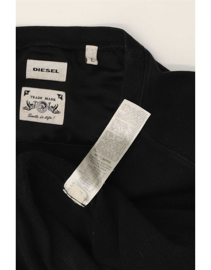 Diesel Ανδρικό Φούτερ Jumper Μεγάλο Μαύρο Βαμβακερό