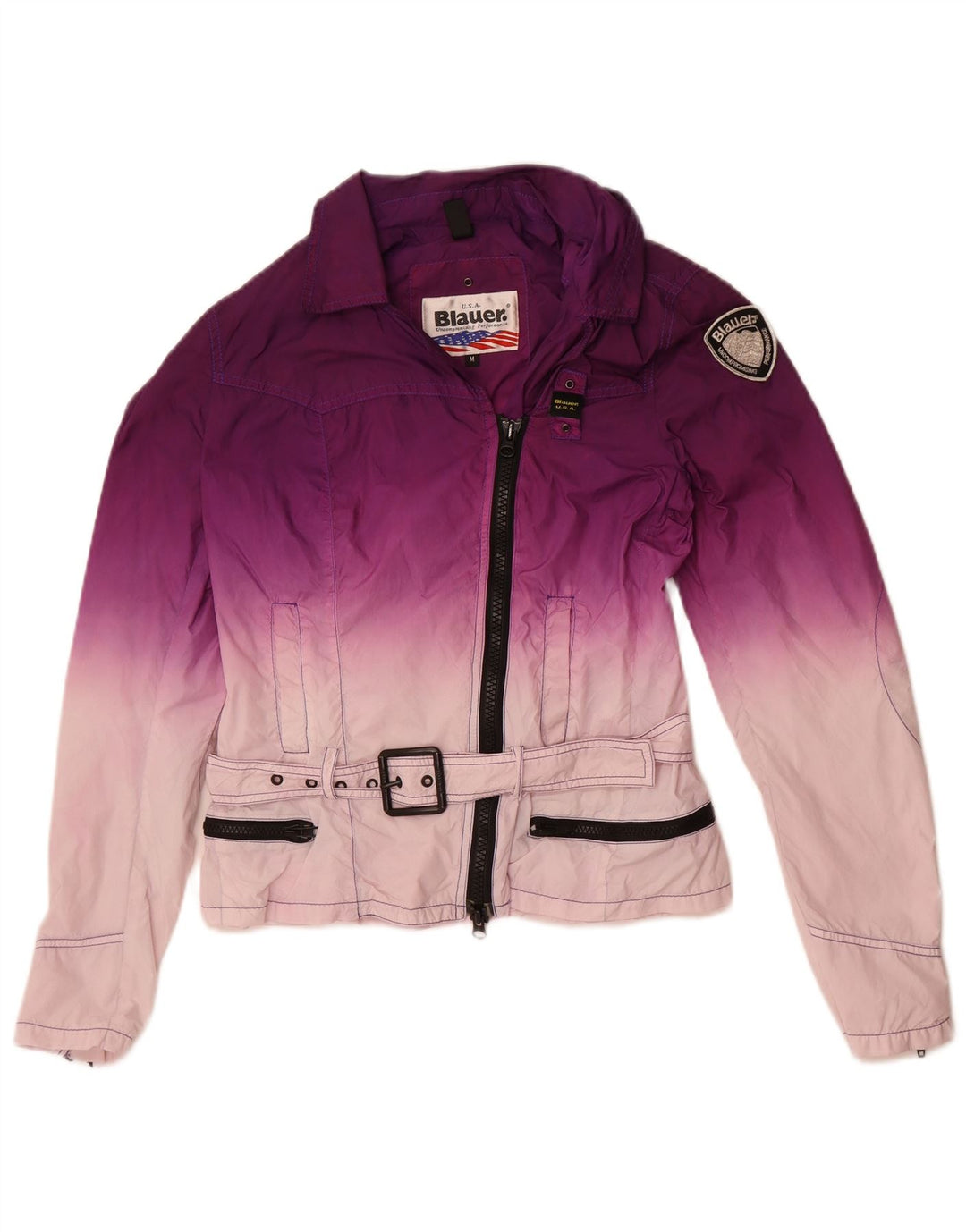 Blauer Γυναικείο Utility Jacket UK 12 Medium Purple Colorblock Polyamide