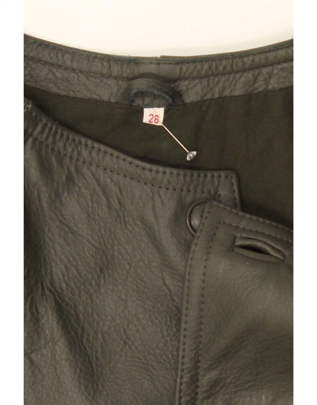 Vintage Ανδρικό Δερμάτινο Μπουφάν UK 38 Medium Green Colourblock
