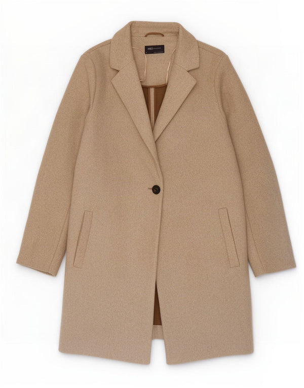 Marks & Spencer Γυναικείο Πανωφόρι UK 18 XL Beige Cotton