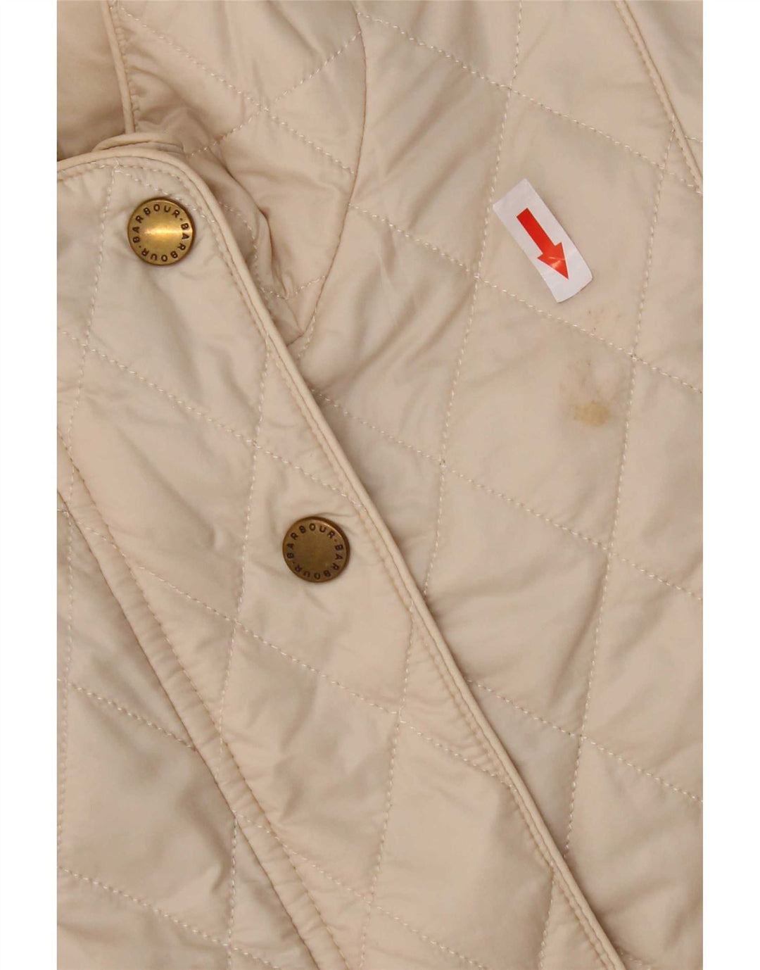 Γυναικείο καπιτονέ μπουφάν Barbour UK 14 Μεγάλο Μπεζ νάιλον