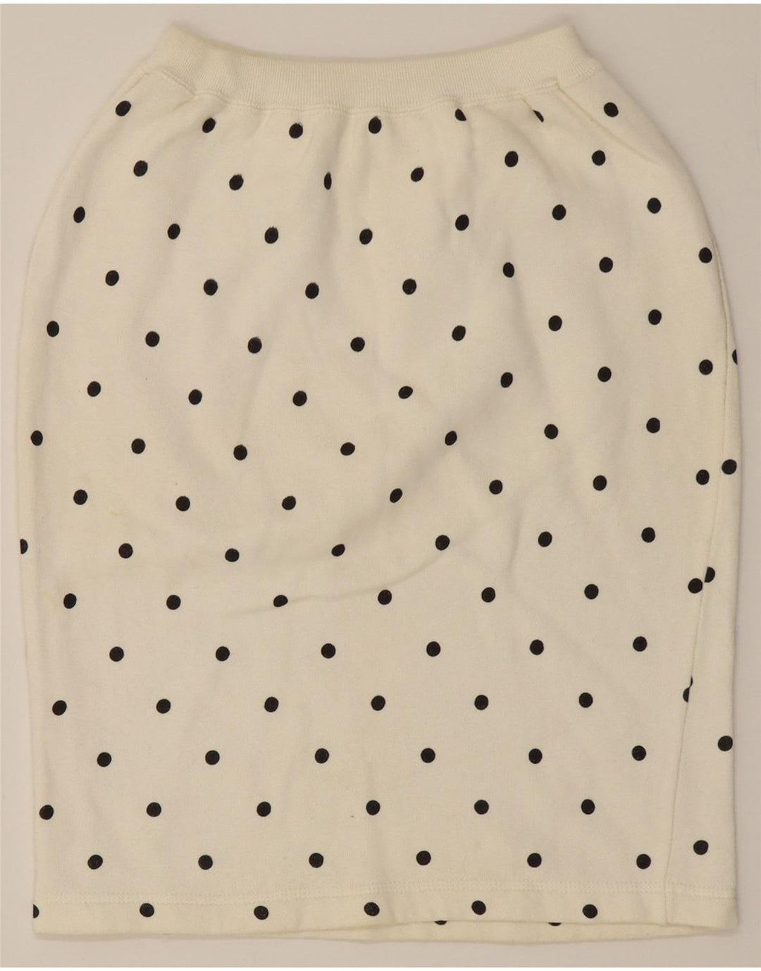 VINTAGE Womens Pencil Skirt W26 Small Off White Polka Dot Vintage Vintage and Second-Hand Vintage from Messina Hembry 
