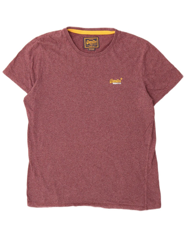 Ανδρικό T-Shirt Superdry Top XL Βουργουνδί Βαμβακερό