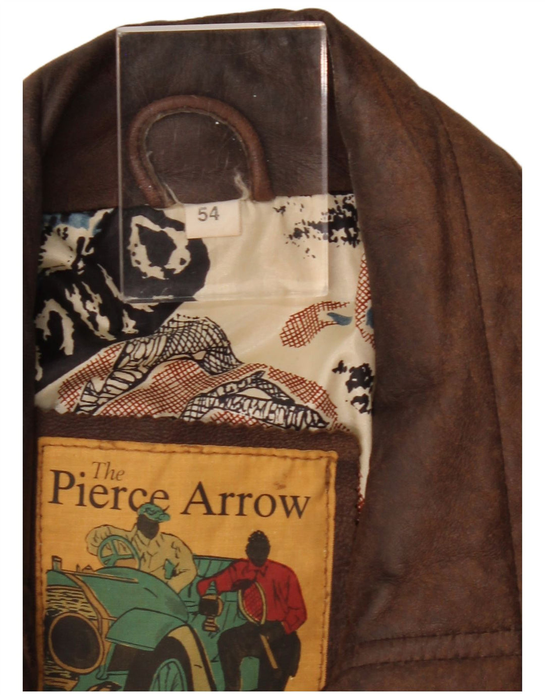 PIERCE ARROW Ανδρικό Δερμάτινο Παλτό EU 54 2XL Καφέ