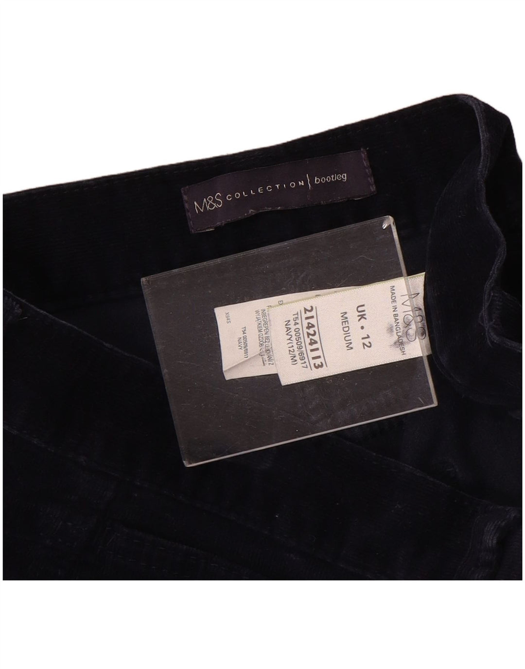 Marks & Spencer Γυναικεία Bootcut Cropped Παντελόνι UK 12 Medium W32 L25 Navy B