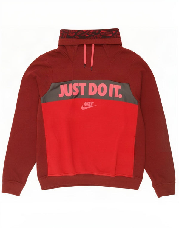 Γυναικείο γραφικό φούτερ Nike Jumper UK 14 μεσαίο κόκκινο βαμβακερό χρώμα
