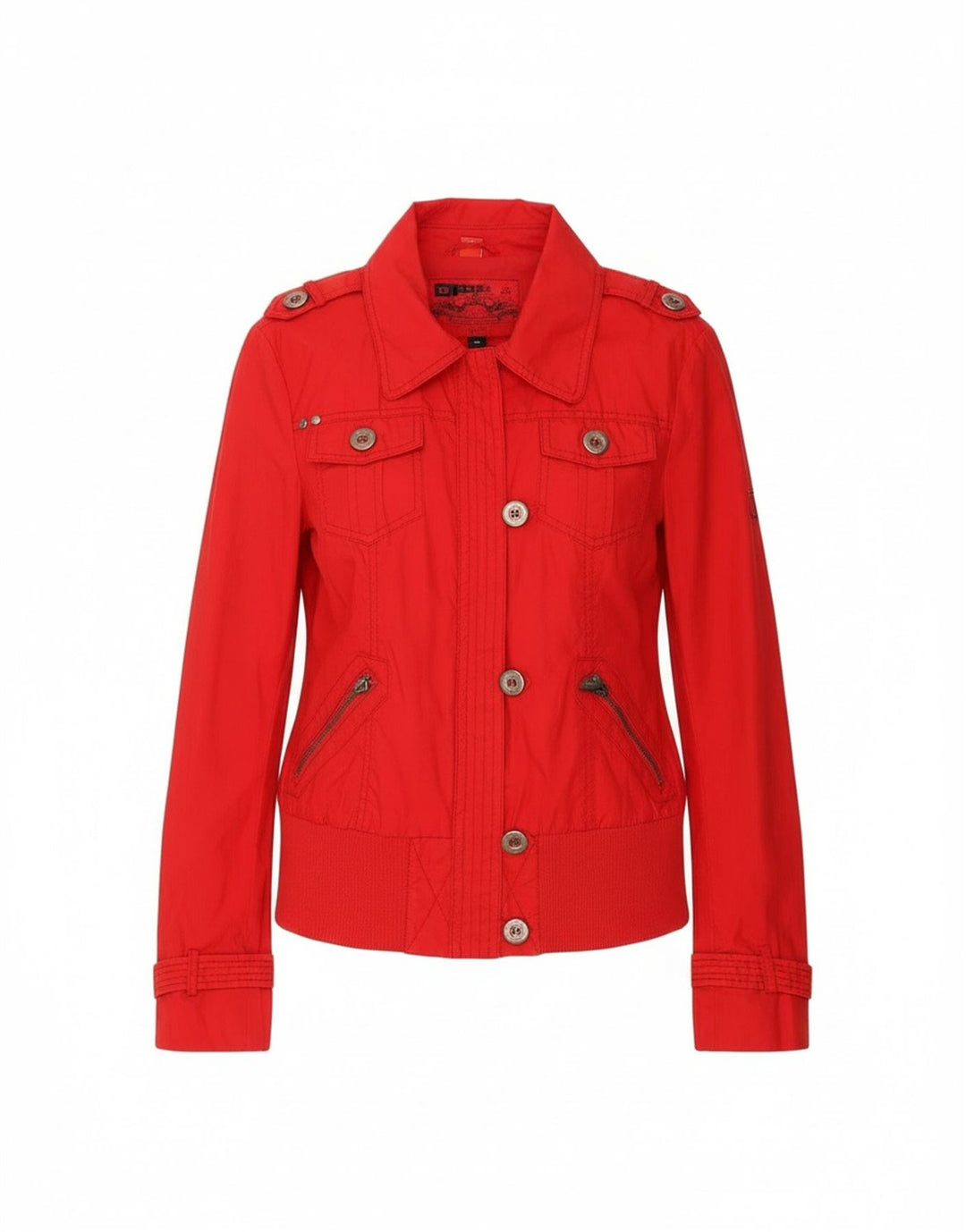 Esprit Γυναικείο Military Jacket UK 14 μεγάλο κόκκινο βαμβακερό