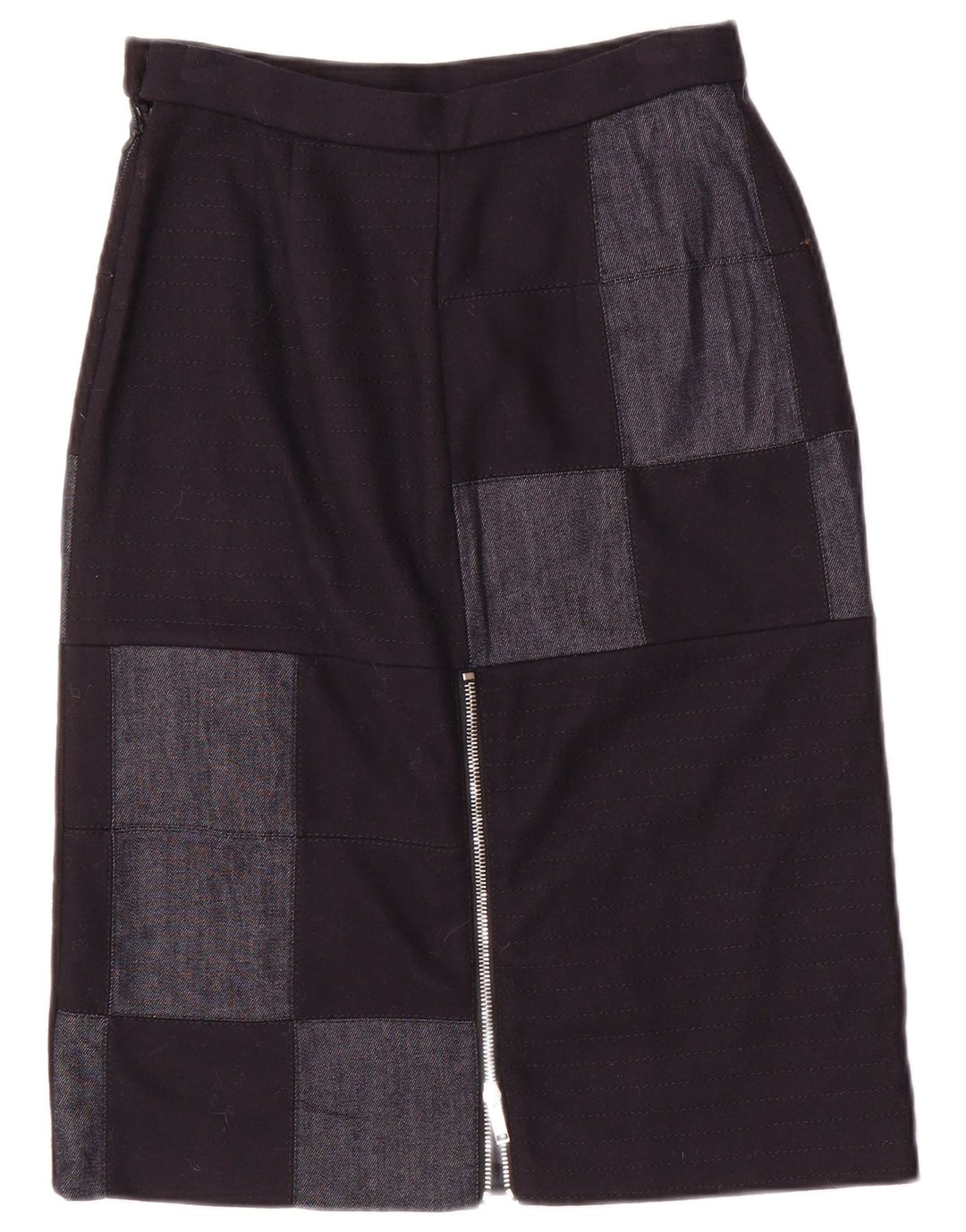 Iceberg Γυναικεία Midi Φούστα IT 40 Small W26 Navy Blue Patchwork Nylon