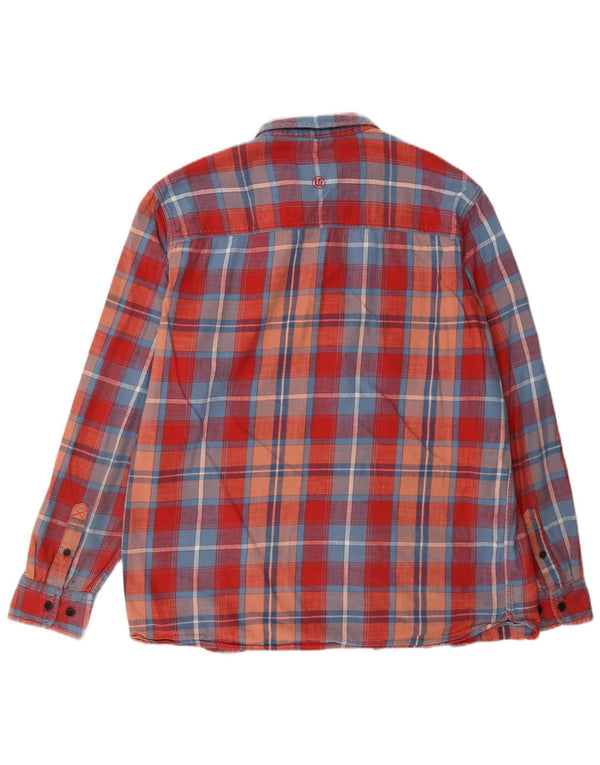 Ανδρικό φανελένιο πουκάμισο Fat Face XL Red Check Cotton