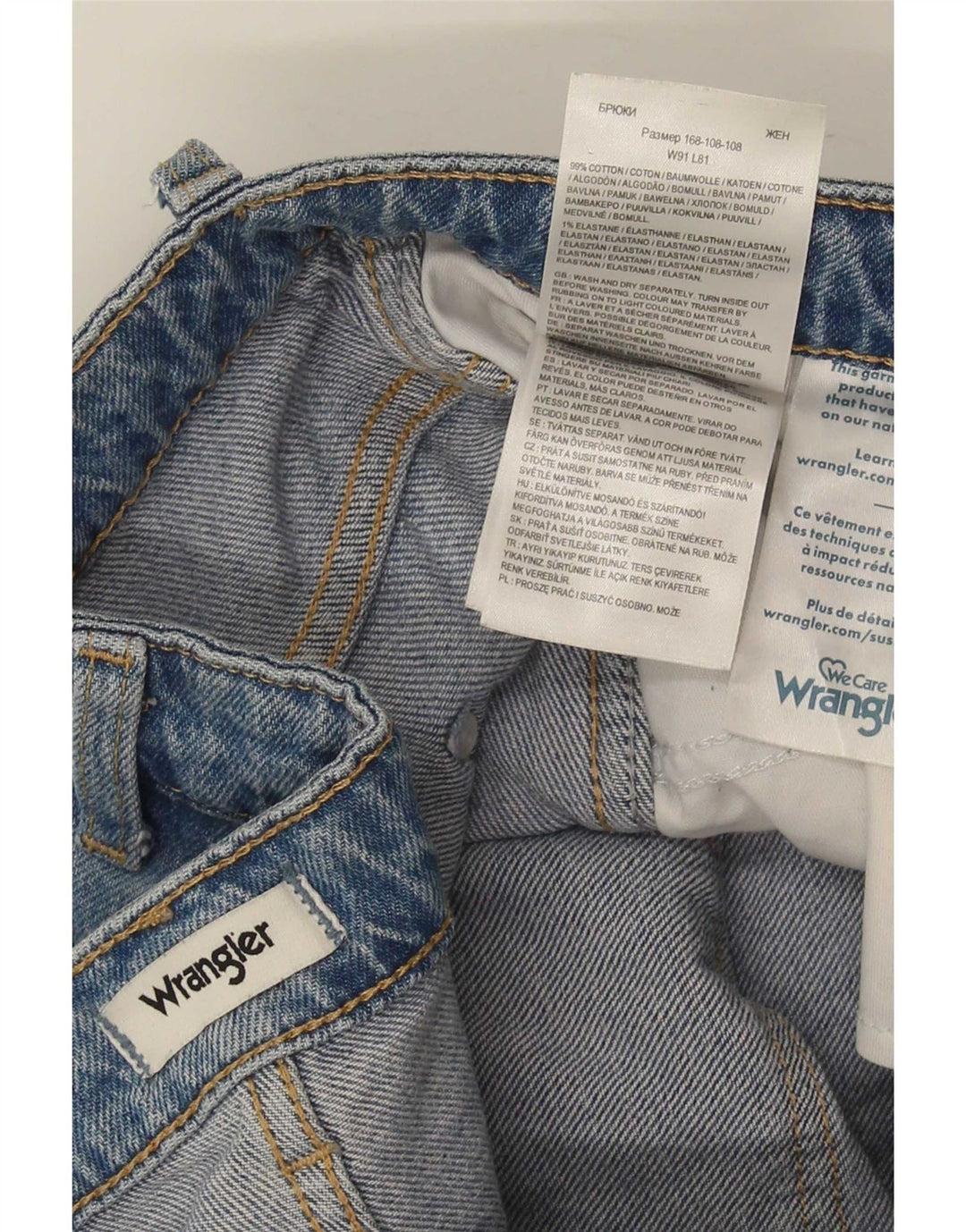 Ανδρικό τζιν Wrangler Mom Straight W36 L32 Μπλε βαμβακερό