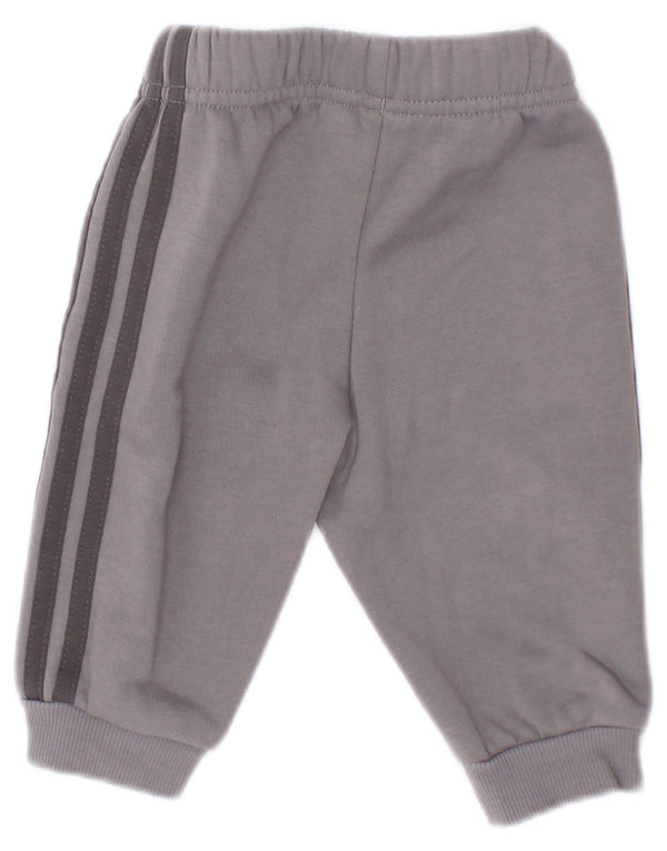 Παντελόνι αθλητικής φόρμας Adidas Baby Boys Joggers 0-3 μηνών γκρι βαμβακερό