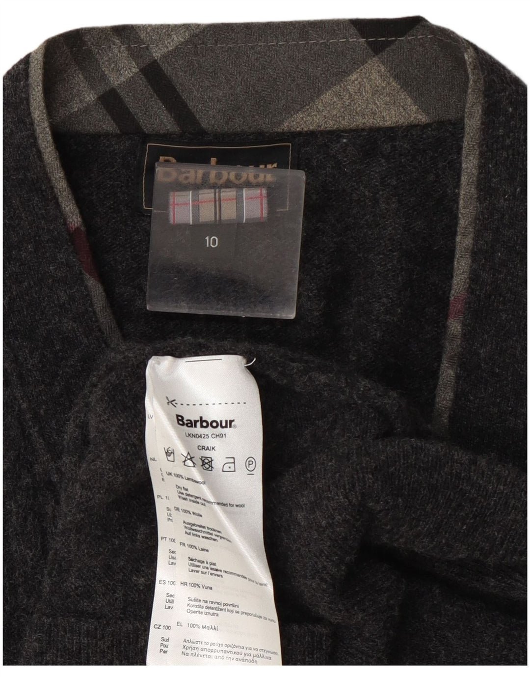 Γυναικείο πουλόβερ Barbour Cardigan UK 10 Small Grey Wool