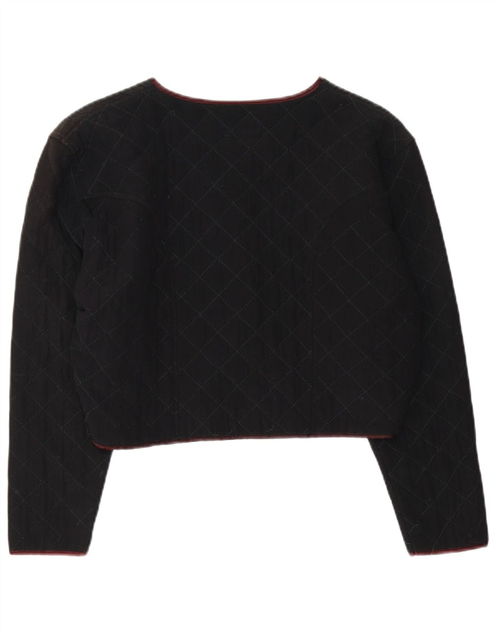 Pinko Γυναικείο Καπιτονέ μπουφάν Bolero UK 14 μεσαία μαύρη βισκόζη