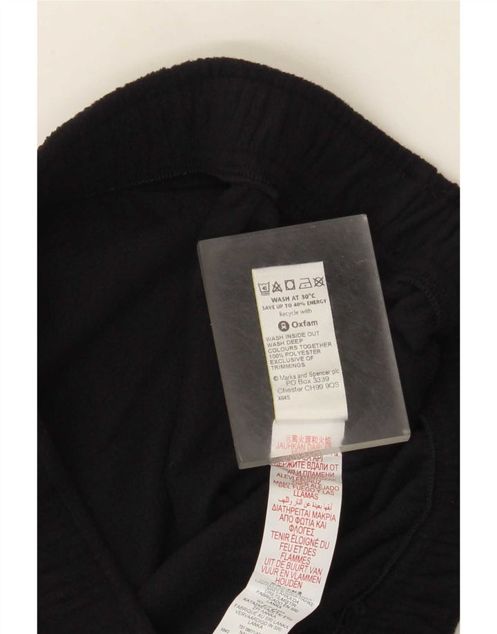Marks & Spencer Ανδρικές φόρμες Fleece Παντελόνια Medium Navy Blue Polyester