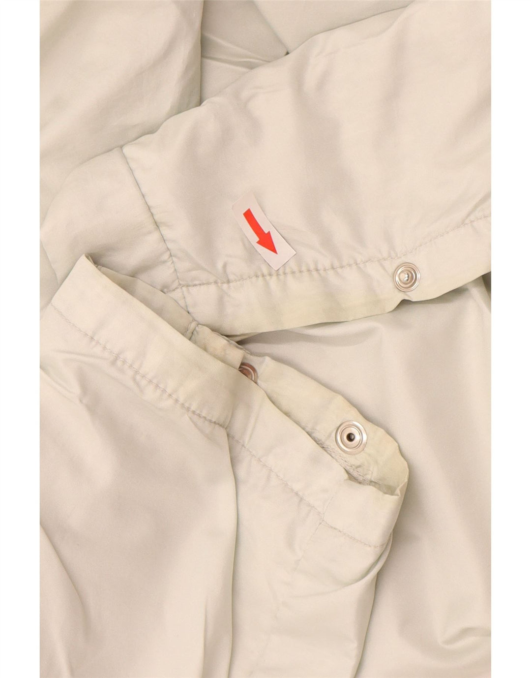 Vintage γυναικείο παντελόνι αντιανεμικό UK 12 Medium Off White Πολυεστέρας