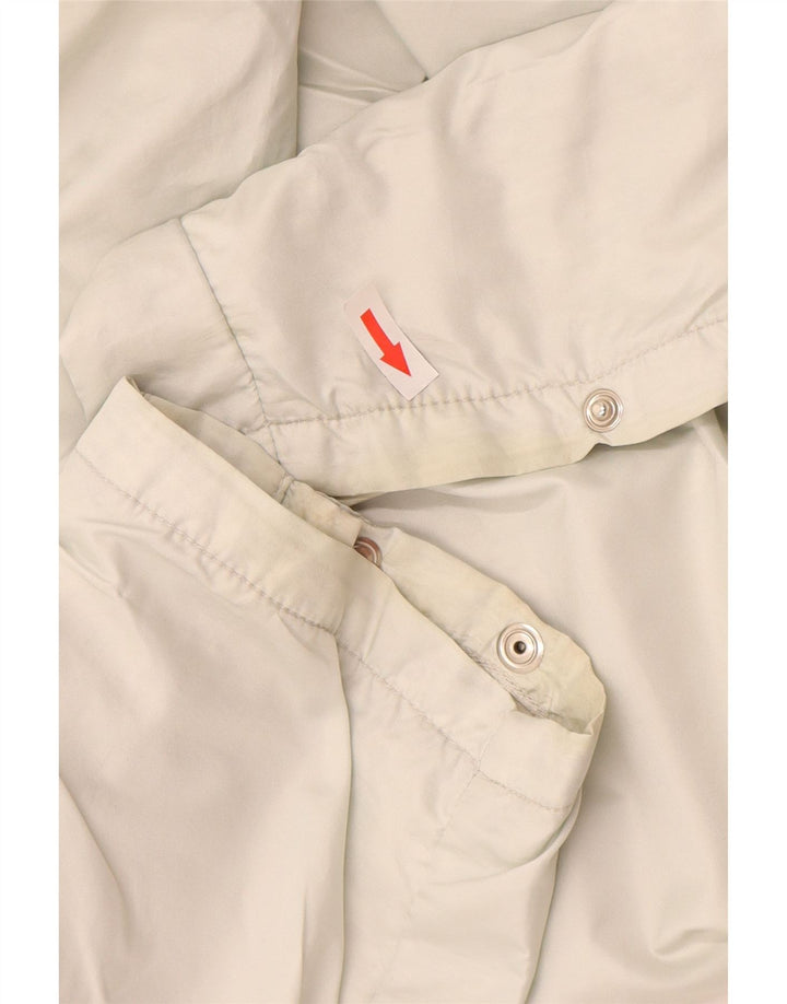 Vintage γυναικείο παντελόνι αντιανεμικό UK 12 Medium Off White Πολυεστέρας