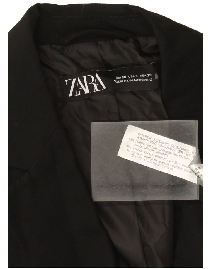 Zara Γυναικείο Μπουφάν σακάκι με 1 κουμπί EU 38 Small Black Polyester