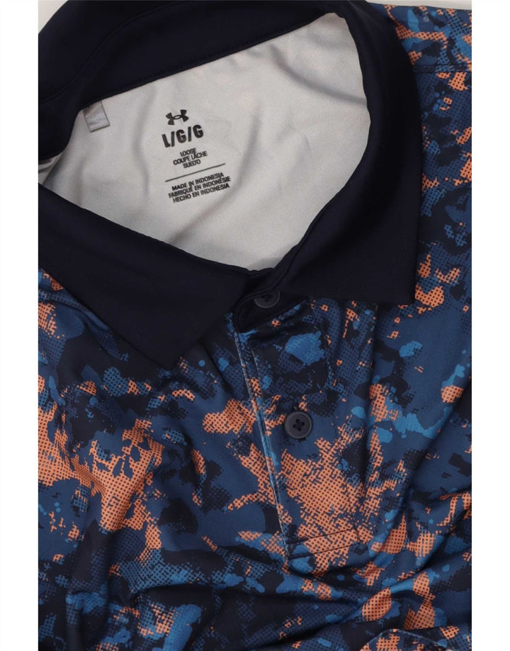 Under Armour Ανδρικό Πόλο Μπλουζάκι Μεγάλο Navy Blue Tie Dye