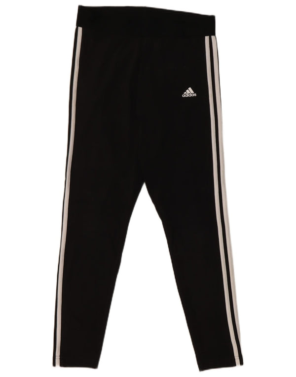 Γυναικείο κολάν Adidas UK 12/14 Μεσαίο μαύρο βαμβακερό