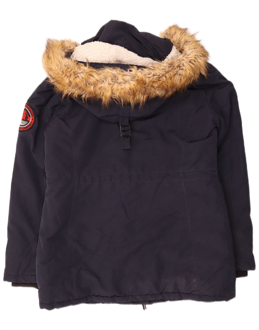 Superdry γυναικείο μπουφάν σκι με επένδυση UK 12 Medium Navy Blue Nylon