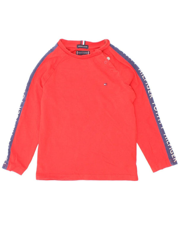 Tommy Hilfiger Baby Boys γραφικό μακρυμάνικο 18-24 μηνών κόκκινο