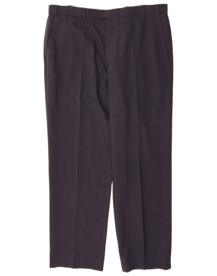 Ανδρικό ίσιο παντελόνι Marks & Spencer W38 L31 Navy Blue Polyester