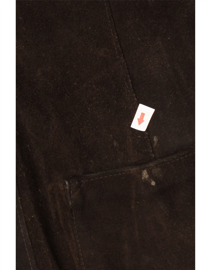 Vintage Γυναικείο Suede Jacket UK 12 Medium Brown