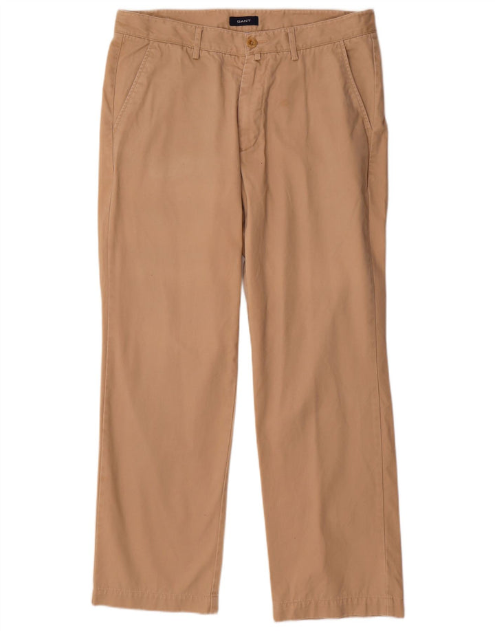 Ανδρικά GANT New Haven Regular Fit ίσια παντελόνια Chino W35 L30 Beige