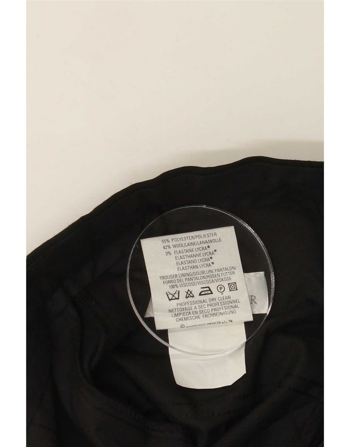 Marks & Spencer Ανδρικό παντελόνι με καρφίτσα W32 L33 Μαύρο πολυεστέρα