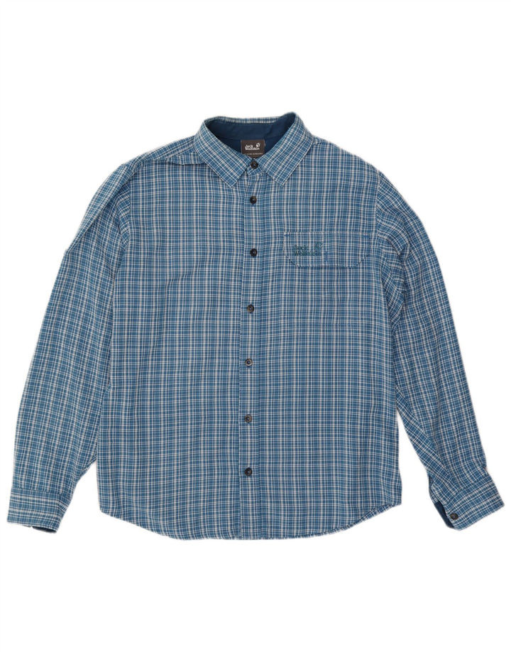 Jack Wolfskin Ανδρικό φανελένιο πουκάμισο UK 36/38 Medium Blue Check