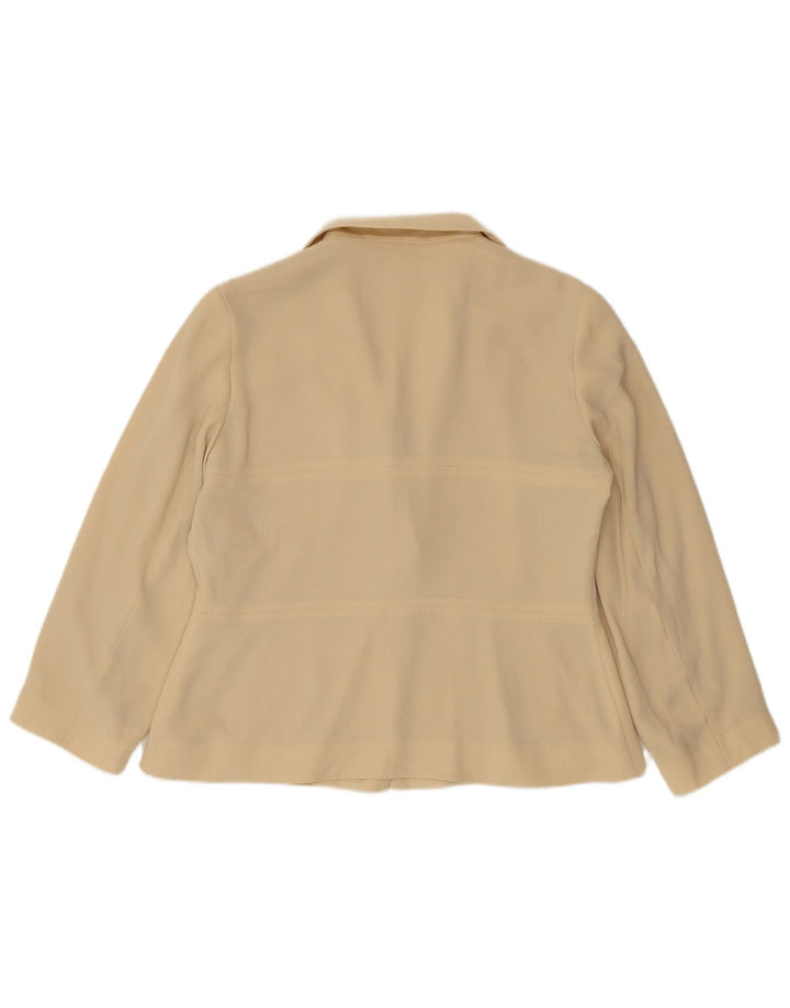 Zara Γυναικείο τζάκετ blazer US 14 XL Beige Polyester